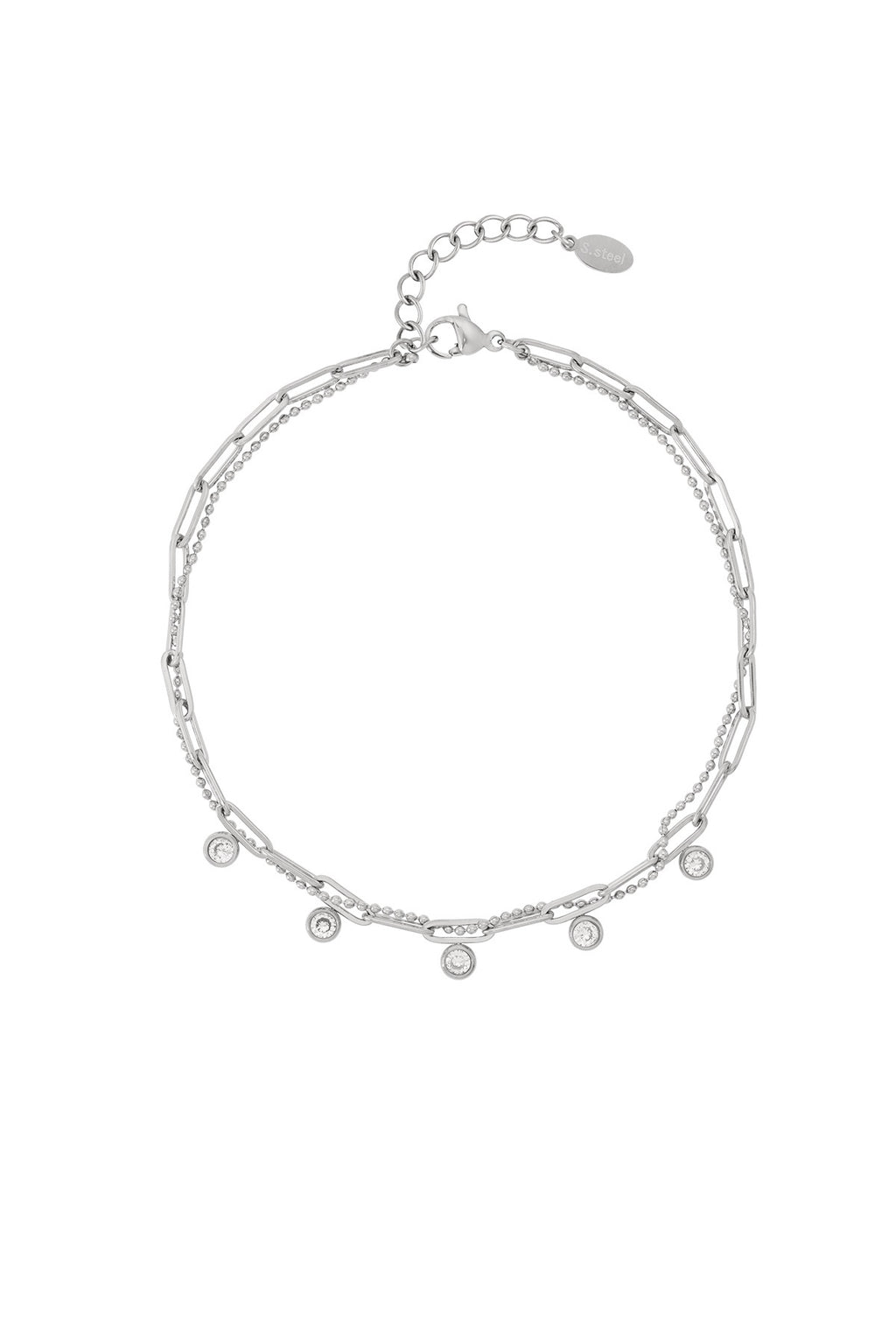 Sparkelende chain Enkelbandje