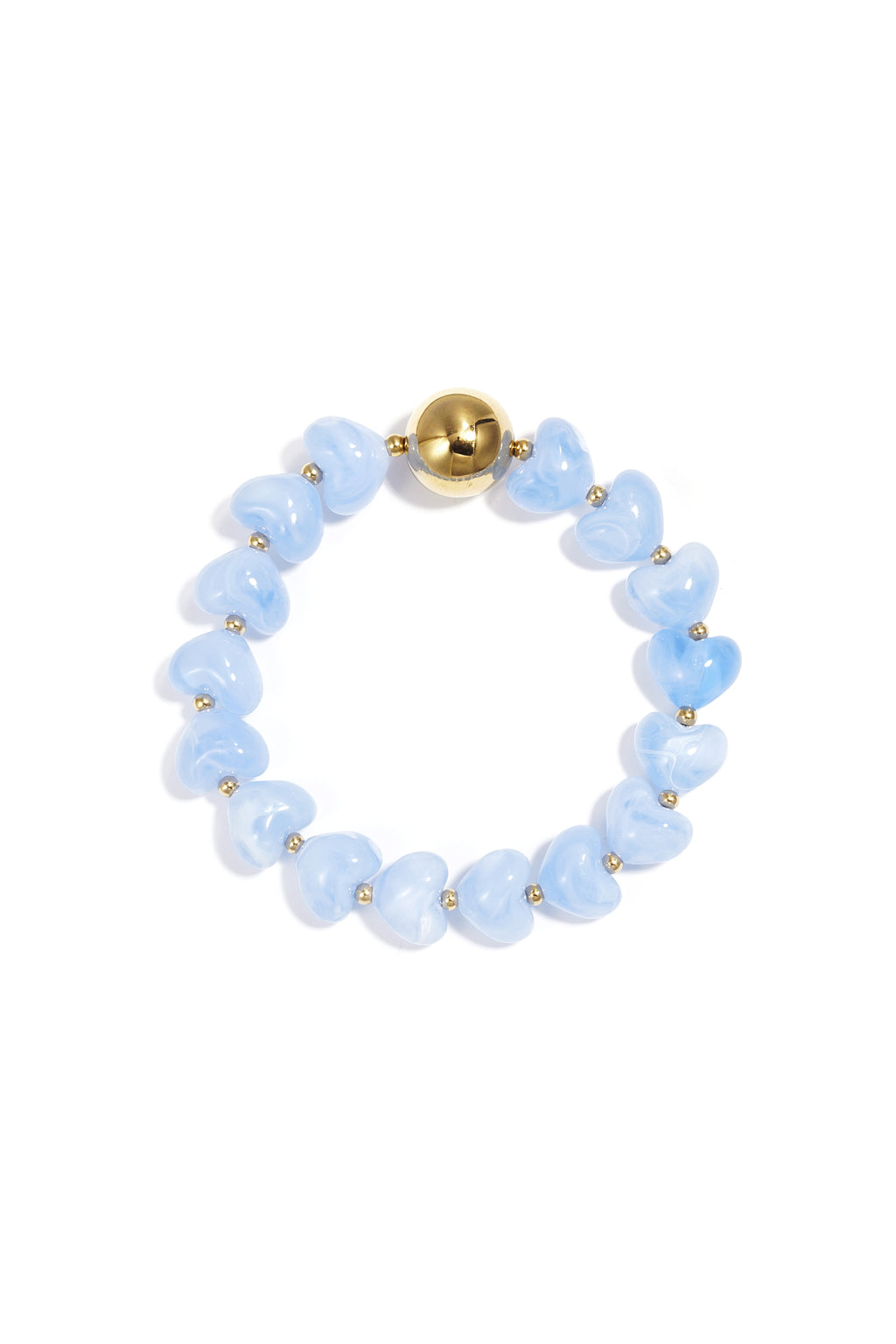 Armband met statement en hartvormige kralen